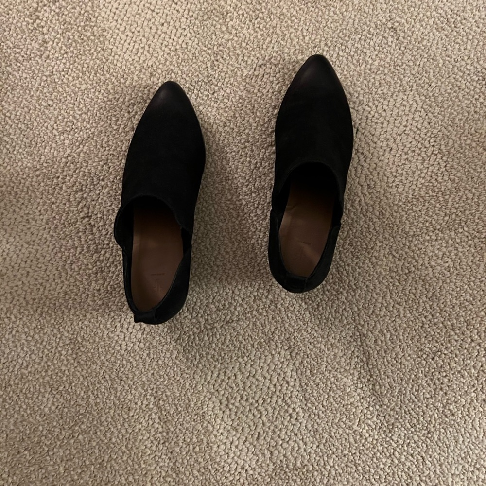 Frye Black Suede Black Ankle Boots